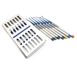 Premium Quality Dental Implant PDL Elevators Set of 7 <b>Tooth</b> Extraction Root Tip Elevators Luxation <b>Tools</b> With Cassette - Product Image 1