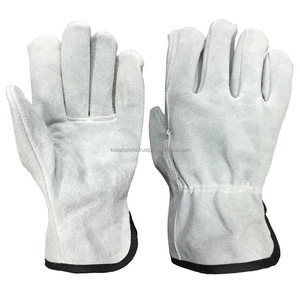 Gants de conducteur fendus de vache Gants de travail de sécurité en cuir Certifié CE En 388 Certifié ISO Fabricant et exportateur - Product Image 2