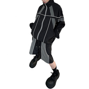 Conjunto de Camiseta y Pantalones Cortos Deportivos para Hombre, Ropa Personalizada para Hombre, Conjunto de Dos Piezas con Cremallera de Poliéster - Product Image 6