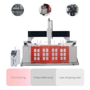 Máquina CNC <span class=keywords><strong>de</strong></span> grabado y fresado <span class=keywords><strong>de</strong></span> 5 ejes <span class=keywords><strong>con</strong></span> husillo giratorio para fabricación <span class=keywords><strong>de</strong></span> muebles 3D, espuma, EPS, madera, MDF, yates, barcos, automóviles, zapatos y aluminio - Product Image 2