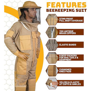 Customized Lite Ventilated Sting Proof Beekeeping <b>Suit</b> 3 Layer Beekeeping Wear Beekeepers Safety <b>Suit</b> <b>Bee</b> Keeping <b>Suits</b> - Product Image 4