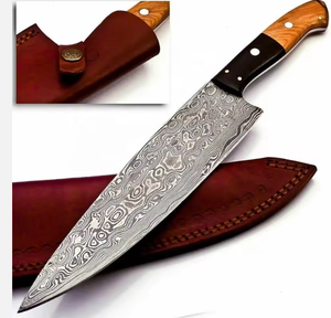 Couteau de Chef Damas Écologique Premium LEGACY BLADES Fait Main Professionnel pour Cuisine avec Manche en Bois - Product Image 1