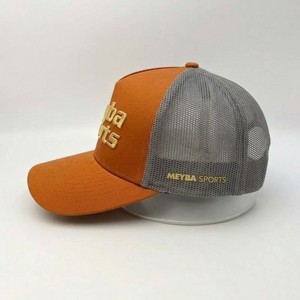 Casquette de baseball trucker en maille orange premium, logo 3D brodé, réglable, respirante, unisexe, décontractée, mode extérieure - Product Image 5