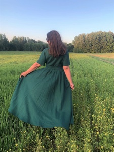 New Arrival Mother of the Bride Elegant Cotton Floor-Length A-Line Eco-Friendly Wrap <b>Dress</b> Mother of the Groom for Women - Product Image 6