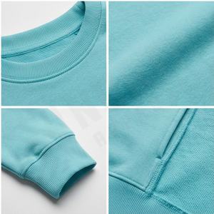 Sudadera corta con media cremallera de alta calidad para mujer, sudadera personalizada con cuello redondo y hombros caídos, sudaderas con capucha, sudadera de algodón de marca - Product Image 4