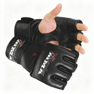 Gants de combat légers, imperméables, en cuir PU, demi-doigts, haute qualité, pour MMA et sparring, logo personnalisé, pour hommes et femmes - Product Image 1