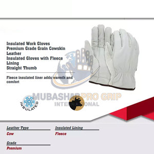 Gants de travail en cuir grainé fiables, résistants à la chaleur, antidérapants, respirants, avec des matériaux durables et une construction confortable - Product Image 5