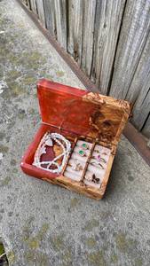 <b>Red</b> epoxy jewelry box <b>bracelet</b> holder jewelry organizer box jewelry box resin jewelry box rings box - Product Image 2