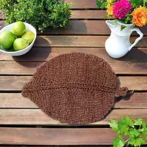 Set de table en jute de Noël, motif floral, pour mariage, fait main, écologique, décoration de table - Product Image 1