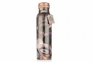 Botella de agua de cobre con estampado de mármol moderno, elegante y ecológica, ideal para senderismo, yoga, gimnasio e hidratación diaria. - Product Image 4