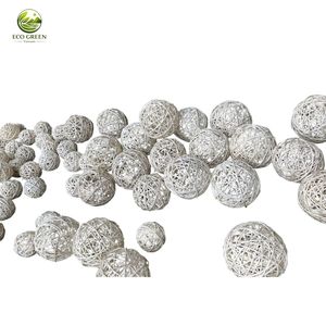 Boule de rotin tressée abordable, sphère en bambou naturel, décoration rustique pour la maison, prix de gros - Product Image 1