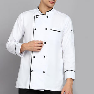 Uniforme de chef, veste de cuisine pour homme, vêtements de travail, veste de chef pour homme et femme, manches longues, veste de chef en polycoton - Product Image 3