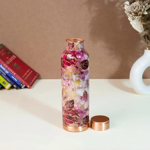 Handmade Pure Copper Drinking <b>Bottle</b> 1L Leak Proof Ayurveda Health Benefits Water Storage Eco Friendly Reusable Travel <b>Flask</b> - Product Image 4