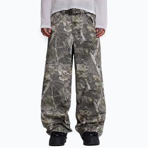 Pantalones Vaqueros de Mezclilla con Estampado Estilo Camuflaje, Corte Holgado, para Hombre, Moda Casual y Urbana, Pantalones Vaqueros con Estampado Completo - Product Image 3