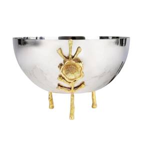 Tazón Decorativo de Aluminio de Lujo, Moderno, Ecológico y Metálico, Dorado, para Decoración del Hogar, Centro de Mesa, Vajilla - Product Image 2