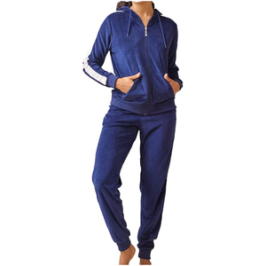Ensembles de vêtements de sport respirants pour hommes adultes - 100% coton, veste athlétique à col montant, pantalon long, poches zippées pour téléphone - Product Image 4