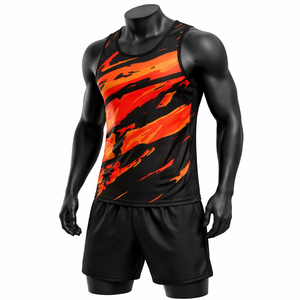 Conjunto Deportivo Profesional Sublimado, Uniforme de Equipo Personalizado, Traje para Correr, Transpirable, Pantalones Cortos sin Mangas - Product Image 3