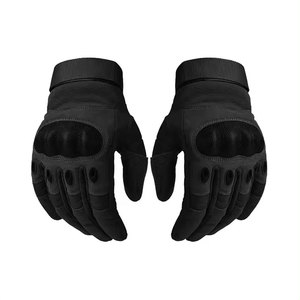 Touch Screen Genuine Leather top quality Motorcycle Motor Sports Men's Carbon Fiber Knuckle Protective <b>Gloves</b> - Product Image 1