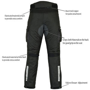 Pantalon de moto pour aventures en plein air, construction textile Cordura de qualité supérieure avec logo personnalisé - Product Image 4