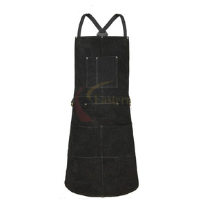 Customized Fire-Proof Heat <b>Leather</b> <b>Apron</b> for Welding Workers Multi-Use Safety Clothing - Product Image 3