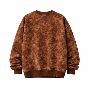 Sudadera Oversize de Cuello Redondo con Logo Personalizado de Alta Calidad, Lavado Ácido Marrón, Tejido Suave, Ropa Casual Urbana, Proveedor - Product Image 3