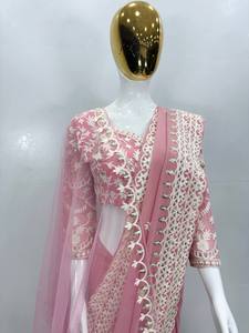 ชุดเจ้าสาวผ้าจอร์เจตต์ปักลายประดับด้วยเลื่อมสำหรับผู้หญิง - Product Image 6