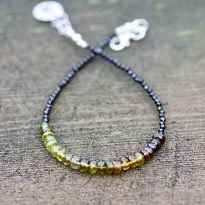 Sterling Silver Garnet Black Spinel Bracelet January Birthstone Gemstone Jewelry Handmade Gift For Women - Product Image 4