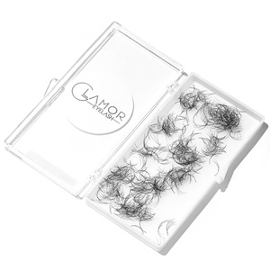 Nouveau Design 3D 007 C Cc D L Individual Lashes Cluster Silk Heat Bondedion extension de cils extension naturelle longs cils en éventail - Product Image 3