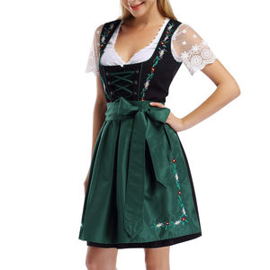 ชุดเดรส Dirndl แบบดั้งเดิมของเยอรมันสำหรับงาน Oktoberfest ตัดเย็บตามสั่งสำหรับผู้หญิง แฟชั่นใหม่ ชุดเดรส Dirndl เยอรมันสำหรับสุภาพสตรี  ขั้นต่ำในการสั่งซื้อน้อย - Product Image 5