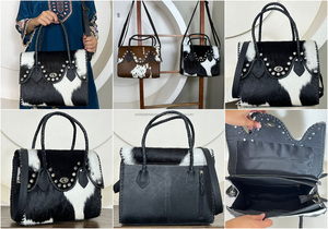 Exclusive 2026 Genuine Cowhide Leather Tote Bag for Ladies Detachable <b>Strap</b> Twist & Turn Lock Fashionable Women's <b>Shoulder</b> Bag - Product Image 3