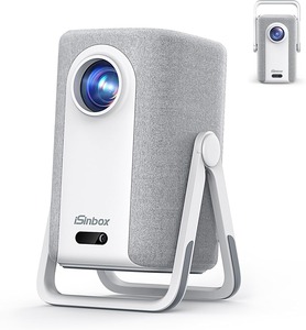 โปรเจคเตอร์ 4K สำหรับภายนอกอาคาร พร้อม WiFi และบลูทูธ, โปรเจคเตอร์ออโต้โฟกัสพร้อมขาตั้งแบบสองโหมด, โปรเจคเตอร์พกพาอัจฉริยะพร้อม Netflix - Product Image 1