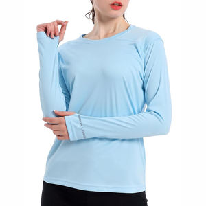 T-shirt décontracté pour femmes, grande taille, manches longues, imprimé personnalisé, logo personnalisé, 100% coton, léger et respirant - Product Image 1