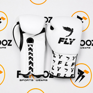 White Black Fly Muay Thai sparring Training Yuoth Products Lace-up Closure Gym Products Hot Selling Trending <b>Gloves</b> For Adults - Product Image 1