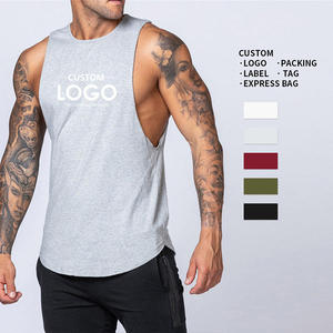 Débardeur sans manches avec logo personnalisé pour hommes – T-shirt de sport respirant pour le sport et les occasions décontractées - Product Image 4