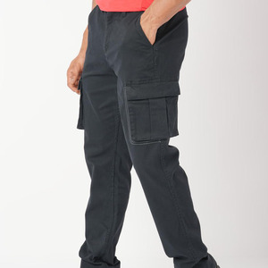New Straight Fit Midweight Canvas Workwear StyleLatest Design Oem Material Men's <b>black</b> Cargo <b>Pants</b> zipper Fly - Product Image 2
