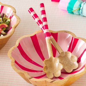 Bol en bois massif empilable, assiette ronde lisse pour salade, plateau de service en bois fait main, plat de cuisine multi-usages - Product Image 6