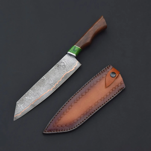 Couteau de chef en acier damas cuivré LEGACY BLADES de qualité supérieure, forgé à la main, manche en bois, ambidextre, couteau de cuisine traditionnel - Product Image 1