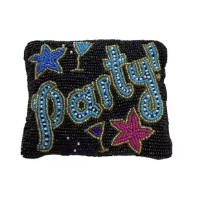 Handmade beaded coin purse with custom logo colorful seed bead coin pouch <b>women</b> with embroidery - Product Image 4