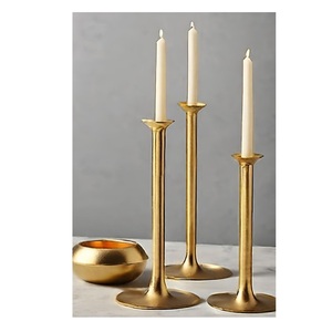 Classic <b>Brass</b> Candle <b>Holder</b> for Table Centerpiece Living Room Home Decoration and Everyday Elegant Display - Product Image 6