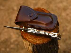 Cuchillo de Caza Plegable de Acero Inoxidable, Cuchillo de Bolsillo, Herramienta de Supervivencia para Campamento al Aire Libre - Product Image 4