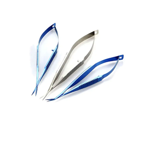 Ciseaux microscopiques Vannas, ensemble courbé et droit, instrument chirurgical ophtalmique, poignée à ressort, outil de chirurgie oculaire, CE OEM - Product Image 6