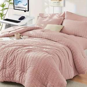 Juego de Edredón Royal Tamaño Queen Rojo Acolchado 100% Poliéster Transpirable Tejido para Hospital, Residencia de Ancianos, Decoración de Dormitorio - Product Image 4