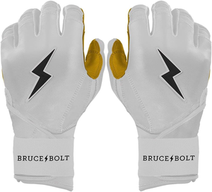 Custom Logo Design Premium Split Leather Durable Lightweight Baseball Batting Gloves <b>Snap</b> Closure Professional Bruce Bolt - Product Image 1