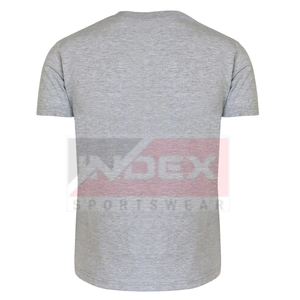 Camiseta de algodón con cuello en V para hombre, manga corta, informal, transpirable, tejido jersey, corte regular, con logo estampado en la parte delantera. - Product Image 4