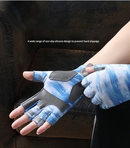Customized Ice Silk Fishing Gloves UV Protection Thickened Palm Non-slip Design for Outdoor Cycling Unisex Spandex Material All - Product Image 4