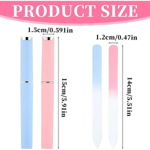 Mini Lima de Uñas Zebra EMERY de Doble Cara, Grano 100, Suave para las Uñas, Reutilizable con Tubo de Almacenamiento para el Cuidado de las Uñas - Product Image 2