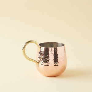 100% Pure Copper Moscow Mule <b>Mug</b> with Hammered Finish And Brass Handle Premium Food Safe Beer Cocktail Cup For Bars And Giftint - Product Image 3