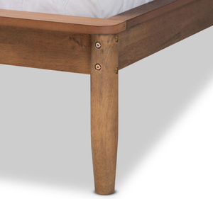 เตียงไม้สักแท้สไตล์โมเดิร์นมินิมอล Auberge du Soleil หัวเตียงโค้ง ขาเรียว สไตล์สแกนดิเนเวียน สีธรรมชาติ รับประกัน 3 ปี - Product Image 5