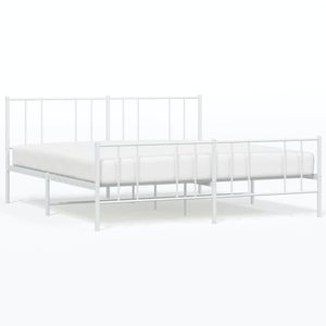 Base de Cama de Acero con Recubrimiento en Polvo Blanco de 72x84 Pulgadas, Camas Metálicas - Product Image 2