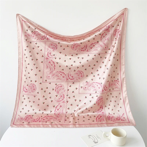 Pañuelo Cuadrado de Satén 2026 para Mujer, Hijab con Estampado Paisley, Elegante Pañuelo de Seda para el Cuello, Chal, Accesorios para el Cabello, Bandana - Product Image 6